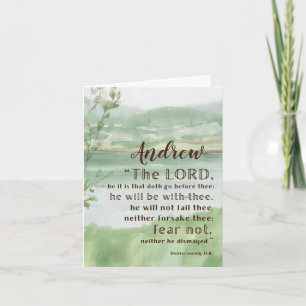 Carte Encouragement personnalisé Bible Verse Peur Pas