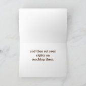 Carte Encouragement positif Atteindre vos objectifs Sent (Intérieur)