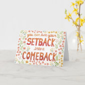Carte Encouragement pour les moments difficiles revers (Fleur jaune)