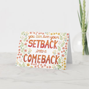 Carte Encouragement pour les moments difficiles revers