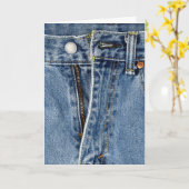 Carte Encouragement pour un régime de jeans bleus (Fleur jaune)