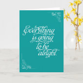 Carte Encouragement - Tout ira bien (Fleur jaune)