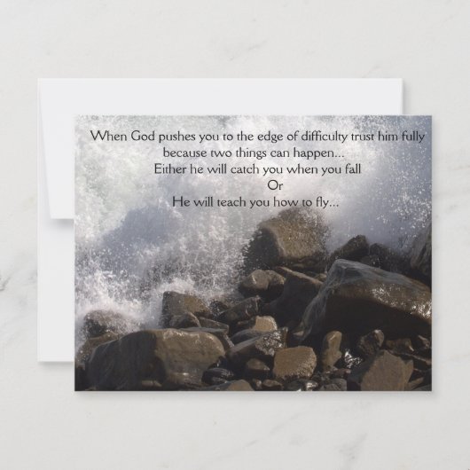 Carte - Encouragement - Vagues à éclaboussures (Devant)