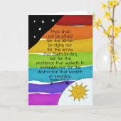 Carte Encouragement, virus Covid 19, arc-en-ciel, psaume (Fleur jaune)