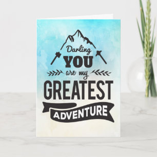 Carte Encouragement - Vous êtes ma plus grande aventure