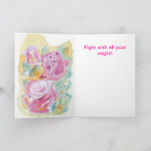 Carte Encouragemet de Cancer de combat (Intérieur)