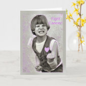 Carte Encouragemet de Cancer de combat (Fleur jaune)