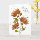 Carte Encouragez-moi à "être encore et à savoir" (Fleur jaune)