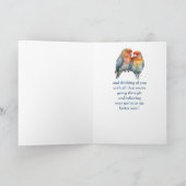 Carte Encouragez-vous à vous tirer bien avec un mignon c (Intérieur)