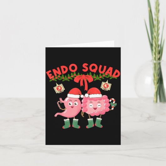 Carte Endo Squad Nurse Stomach Santa Hat Endoscopy Tech  (Devant)