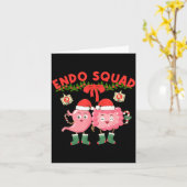Carte Endo Squad Nurse Stomach Santa Hat Endoscopy Tech  (Fleur jaune)