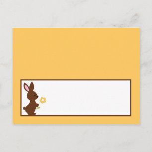 Carte Endroit Écrit Forêt Amis Bunny