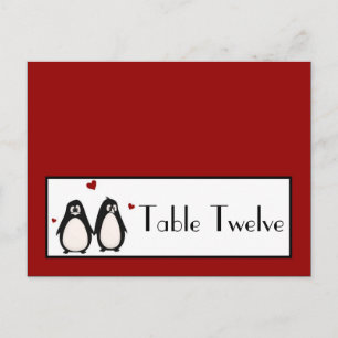 Carte Endroit Écrit Penguin Love Couple Mate pour