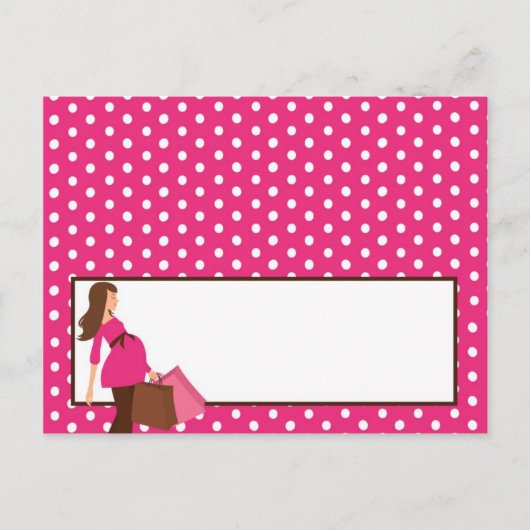 Carte Endroit Écrit Pink Mod Maman Pois (Devant)