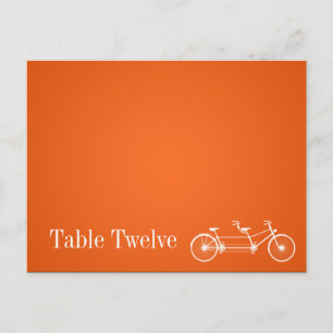 Carte Endroit Écrit Whimsical Orange Double Vélo