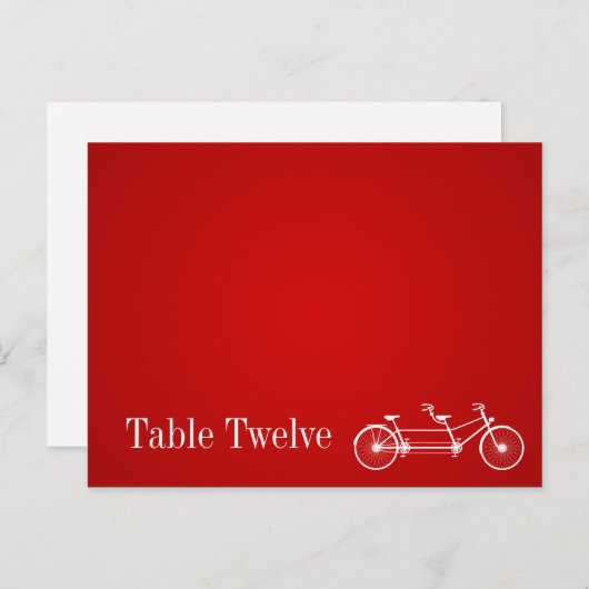 Carte Endroit Écrit Whimsical Red Double Vélo (Devant / Derrière)