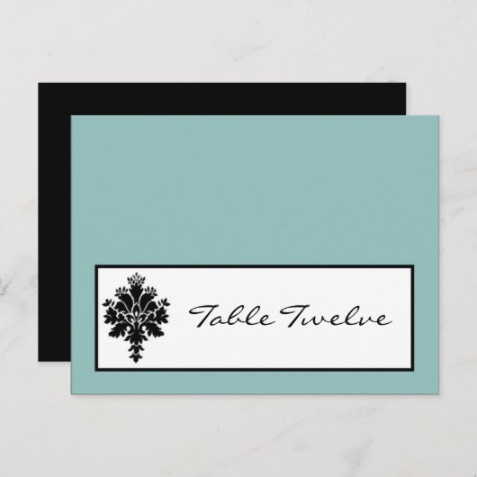 Carte Endroit Écrite Black Damask Lace (Devant / Derrière)