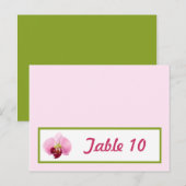 Carte Endroit Écrite Pink Orchid Long Stem Flower (Devant / Derrière)