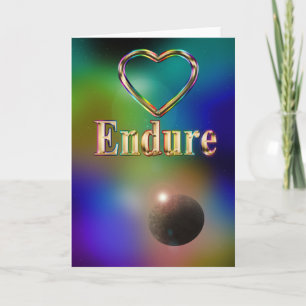 Carte Endure Encouragement univers cosmos arc-en-ciel