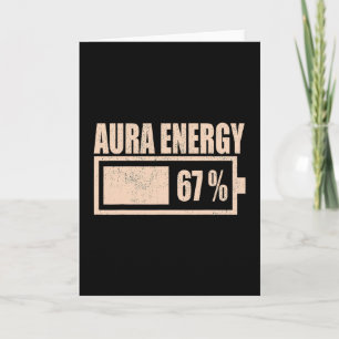 Carte Énergie Aura à 67 Drôle Six Sept Mème Gen Alpha S