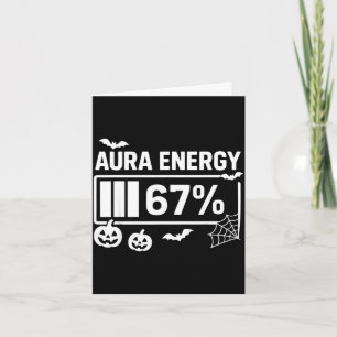 Carte Énergie d'aura 67 pour cent 6 7 mème halloween 