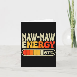 Carte Énergie de Maw-maw 67 pour cent graphique rétro po