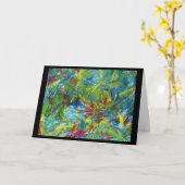 Carte Energy Fields peinture Abstraite, par Julia Morril (Fleur jaune)