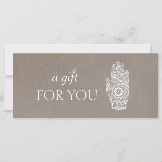 Carte Energy Healer Henna Lotus Certificat cadeau 2 (Devant)