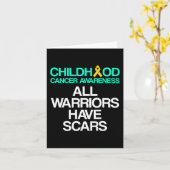 Carte Enfance Cancer Survivant Soutien Guerrier 5 (Fleur jaune)