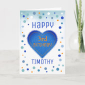 Carte Enfant 3e anniversaire personnalisée (Devant)