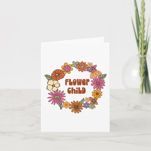 Carte Enfant à fleurs (Devant)