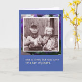 Carte enfant Blueberry humour vintage (Fleur jaune)