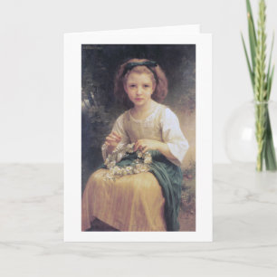 Carte Enfant Braiing a Crown, Bouguereau