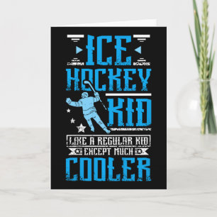 Carte Enfant cool de hockey sur glace