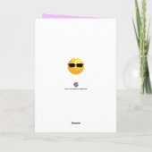 Carte Enfant Cool Unisex avec Ballons Sun Emojis Anniver (Dos)