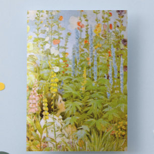 Carte Enfant dans un jardin