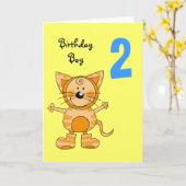 Carte Enfant de 2 ans (Fleur jaune)