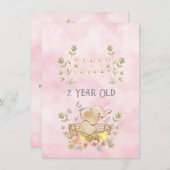 Carte Enfant de 2 ans Joyeux anniversaire Elephant Baby  (Devant / Derrière)