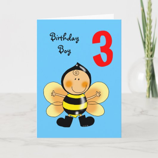 Carte Enfant de 3 ans (Devant)