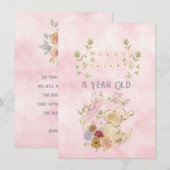 Carte Enfant de 3 ans Joyeux anniversaire Elephant Baby  (Devant / Derrière)