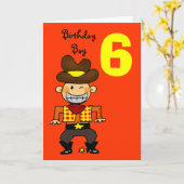 Carte Enfant de 6 ans (Fleur jaune)