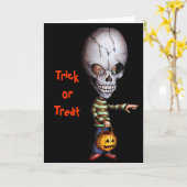 Carte Enfant de crâne - Halloween (Fleur jaune)