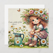 Carte Enfant de Dieu fille marguerite (Devant / Derrière)