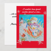 Carte enfant de Noël pour un ami. (Devant / Derrière)