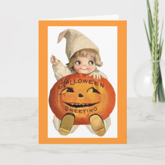 Carte Enfant d'Halloween vintage (Devant)