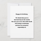 Carte Enfant d'un an Bébé Animal Anniversaire (Dos)