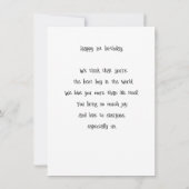 Carte Enfant d'un an Bébé Animal Anniversaire (Dos)