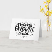 Carte Enfant favori de maman, en lettres (Fleur jaune)