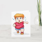 Carte Enfant gras en cours d'exécution (Devant)
