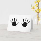 Carte Enfant Handprints (Fleur jaune)